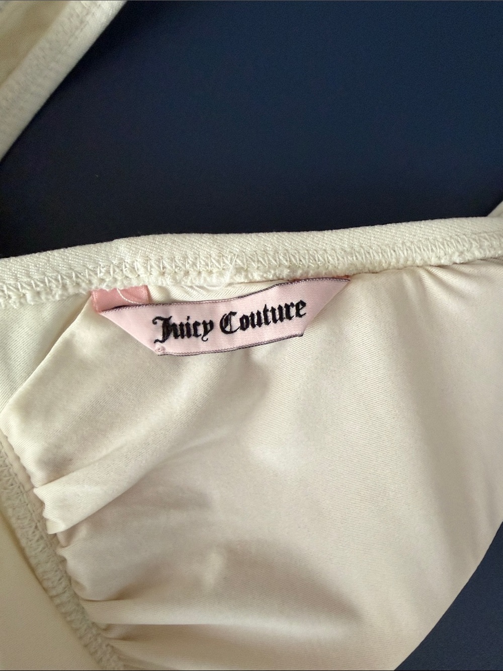 Juicy Couture Cream Knot-Accent Triangle Halter Bikini - Picture 10 of 10